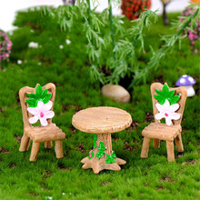 Micro paisaje, 1 pieza, mesa de escritorio o 2 piezas, silla de mimbre, manualidades DIY, adornos de decoración para el jardín del hogar 2024 - compra barato