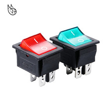 2PCS Latching Rocker Switch Power Switch DPST I/O 4 Pins LED lamp 16A 250VAC 20A 125VAC 2024 - buy cheap