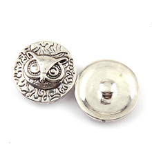 Free shipping new arrival fashion alloy press button clasp owl DIY metal charm 2024 - buy cheap