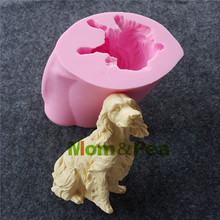 Mom&Pea 1169 Free Shipping Dog Silicone Mold Cake Decoration Fondant Cake 3D Mold Soap Mold Food Grade 2024 - buy cheap