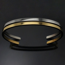 High Polish Stainless Steel Bracelet Bangles for Women And Men Gold/Silver Color 65mm Thin Cuff Blank Open Bangles 2024 - buy cheap