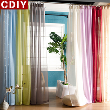 CDIY Modern Tulle Curtains For Living Room Bedroom Kitchen Solid Sheer Curtains Voile Curtains Window Screening Drapes Decor 2024 - buy cheap