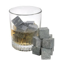 New arrival 9 Pcs/Lot hotsale whiskey stones  velvet bag whisky rocks whisky stones beer stone whisky ice stone Drop Shipping 2024 - buy cheap
