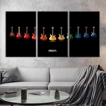 Lona hd imprime poster decoração para casa instrumentos musicais guitarra pintura da arte parede quadro modular para sala de estar 2024 - compre barato