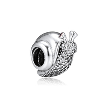 Genuíno 925 prata esterlina cintilante caracol charme se encaixa pandora pulseiras grânulos para fazer jóias por atacado 2024 - compre barato
