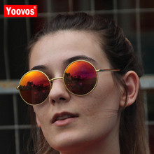 Yoovos 2019 Fashion Candy Color Sunglasses Women Round Sun Glasses Women Mirror Classic Vintage Party UV400 Oculos De Sol Gafas 2024 - buy cheap