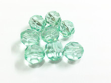 (Choose Size First) 10mm/12mm/14mm/16mm/18mm/20mm Mint Green Transparent Big Faceted Acrylic Beads 2024 - buy cheap