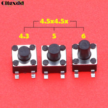 cltgxdd 1pcs 4.5x4.5mm Panel PCB Momentary Tactile Tact Mini Push Button Switch SMD 4pin 4.5x4.5x4.3 / 5 / 6 MM 2024 - buy cheap