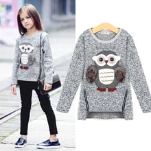 Sweater For Girls Kids Toddler Girsl Sweaters Pullover for Winter Autumn 2018 Clothes Cute Owl Warm Fleece Lined with Zipper 2024 - buy cheap