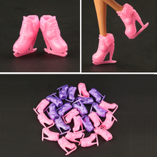 10 пара/лот, новый дизайн, розовые туфли для катания на роликах Барби, модные красные туфли на высоком каблуке, 2 цвета, бесплатная доставка 2024 - купить недорого