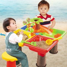 Детские летние уличные пляжные игрушки для песочницы, ведро с песком, игровой набор с водяным колесом, игрушки для детей, обучающая развивающая игрушка, детский день рождения 2024 - купить недорого