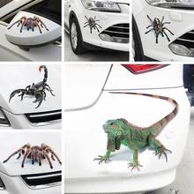 3D Spider Crawling Car Sticker for Vehicle Truck Window Sticker Hood Decal Gifts Animal Decal Cartoon Car Stickers 2024 - buy cheap