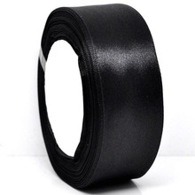 25yards 1Roll 1-1/2" Wide Black Satin Ribbon For Packing Craft Wedding Decorations Ribbon Bow 38mm 2024 - buy cheap