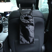 Universal Useful Black Car Trash Bag Garbage Can Leakproof Washable Hanging Trash Litter Can 38x13CM Car Accessories 2024 - buy cheap