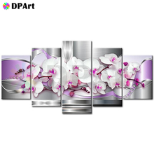 5PCS Diamond Painting 5D Full Square/Round Drill Flowers Orchid Multi-painting Magnolia Daimond Embroidery Cross Stitch M605 2024 - buy cheap