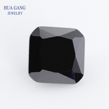 3x3~20x20mm 5A Color Black Square Octangle Shape Princess Cut CZ Stone Synthetic Gems Cubic Zirconia 2024 - buy cheap