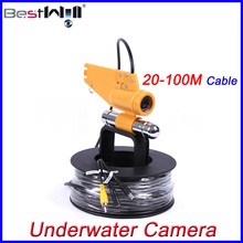 FREE Shipping  CR006 with 12pcs White LED light 600TVL 20M Cable Underwater Camera Underwater Fishing Camera 2024 - buy cheap