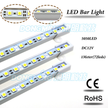 Tira de luces LED en forma de U/V, perfil de aluminio, 72led, 1m, CC de 12V, luz led para debajo de gabinete de cocina para el hogar, 5050 2024 - compra barato