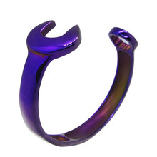 Новейший Дизайн Польский фиолетовый гаечный ключ браслет 316L Нержавеющая Сталь Ювелирные изделия модный Байкерский стильный гаечный ключ крутой браслет 2024 - купить недорого