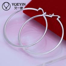 Accessories New Design silver plated jewelry Female's Hoop earrings Fashion brincos Earhook Trendy Ornaments Big circle 2024 - buy cheap