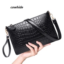 2016 women clutch shoulder crossbody Genuine leather purses evening bags lady cowhide small envelope women messengers' bag pouch 2024 - buy cheap