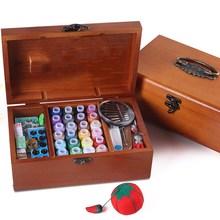 Sewing Set DIY Wood Box Sewing Kit Needle Tape Multifunction Threads Sewing Tools Accessory Sewing Kits For Home Travelling Gift 2024 - buy cheap