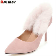 ASUMER Plus size 34-46 New 2020 fashion sexy high heels pointed toe 9cm heel spring summer pumps women shoes party wedding shoes 2024 - buy cheap