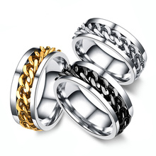 Мужское и женское кольцо в стиле панк, Серебряное Золотое кольцо из нержавеющей стали для помолвки и свадьбы 2024 - купить недорого