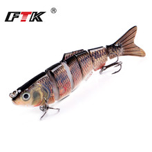 FTK 1pc Fishing Bass Lure 6 Segments 22g Crankbait Swim Bait Sinking Wobblers Multi Jointed with Treble Hook Fishing Tackle Isca 2024 - buy cheap