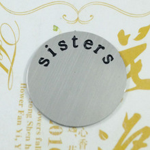 22mm Sisters Window Plate For 30mm Floating Lockets 10pcs Stainless Steel Floating Locket Plates 2024 - buy cheap