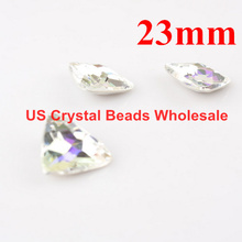 Free shipping! Wholesale 23mm 50pcs/lot 4727 triangle shape crystal fancy stone glass bling crystal clear AB  colour F3602 2024 - buy cheap