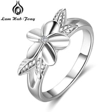 Elegant Flower & Leaf Rings for Women Fashion Female Finger Ring Size 6 7 8 Wedding Jewelry Gift for Women (Lam Hub Fong) 2024 - buy cheap