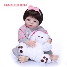 NPKCOLLECTION Lifelike Full Body SIlicone Girl Reborn Babies Doll  Princess Brinquedos Girls Bebe Doll Reborn Menina de Silicone 2024 - buy cheap