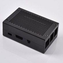 New Black Aluminum Alloy Protective Case Enclosure Box For Raspberry Pi 3 B+ 2024 - buy cheap