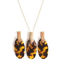 Fashion Oval Leopard Set Pendant Necklace for Women 2024 - buy cheap