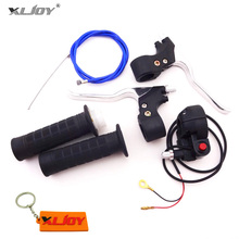 Xljoy alavancas de freio para motocicletas, conjunto de interruptor de parada, para 47cc 49cc, mini bicicleta e motocross 2024 - compre barato