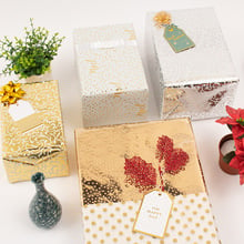 2019 New 10pcs/lot Golden Silver Christmas Gift Packing Paper Flower Wrapping Paper DIY Crafts Supplies Christmas Decor for Home 2024 - buy cheap