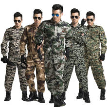 Jacket +Pant Outdoor men's Military jacket tactical tatico hiking hunting Camouflage sets Army uniform combat Airsoft clothes 2024 - buy cheap