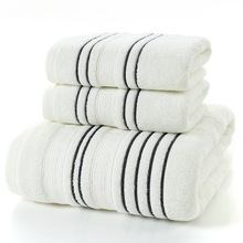 Toalha de banho 100% algodão para adultos, conjunto de toalhas de praia simples cinza branco de alta qualidade 2024 - compre barato