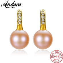 Brincos de prata esterlina 925, 3 cores, redondos, pérola natural, brincos, mulheres, prata esterlina, joias transparentes, cz 2024 - compre barato