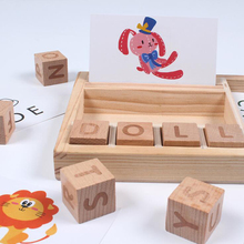 1Set  Cardboard  Learning English Letters Spell Game Wooden Early Education Toys For Children Cognitive Puzzle Card Gift 2024 - buy cheap