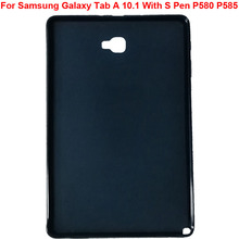 Para Samsung Galaxy Tab 10.1 com S Caneta P580 P585 suave back cover case, TPU de proteção integral Shell Saco SM-P580N TabA 10.1 polegada 2024 - compre barato