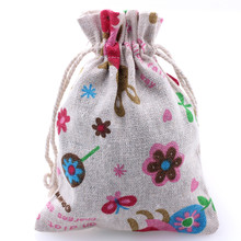 10pcs/lot Wholesale 10x14cm Drawstring Cotton Bags Lovely Flower Tree Jewelry Packaging Bags Wedding Gift bags Jewelry Pouches 2024 - buy cheap