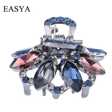 EASYA-Pinza de cristal con diamantes de imitación para mujer y niña, pinzas para el pelo, pinzas para el pelo, adornos 2024 - compra barato