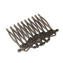 5pcs 52*56mm Antique bronze Teeth Metal Hair Comb Jewelry Making Hairpins Findings Hair Clips Accessories Women Charm Barrettes 2024 - buy cheap