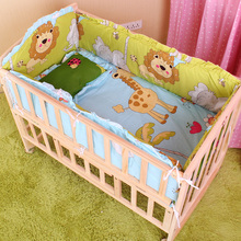 5PCS Set Newborn Baby Crib Bedding Set Baby Bedding Set Kids Crib Bumper Cartoon Animal Baby Cot Set 100x60cm CP01 2024 - buy cheap
