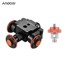 Andoer Electric Motorized Auto Camera Dolly Video Slider Skater 3-Wheel Pulley Car for Canon Nikon Sony DSLR for Smartphone 2024 - buy cheap