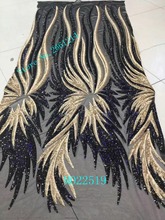 Hermosa tela de encaje de tul francés, BZL-2828 de tela de encaje de red de lentejuelas africanas para mujer, boda 2024 - compra barato