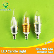 E14 LED Bulb 7w 9w 12w LED Candle Lamp E14 Light 220V 240v Golden Silver Cool White Warm White Lumiere Lampara 2024 - buy cheap