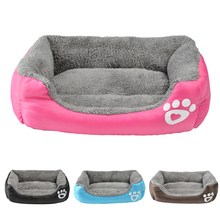 Cama para cachorro e gato, tapete de lã quente para animais de estimação pequenos, médios e grandes com estampa macia, almofada para casa e canil de inverno para cães e gatos 2024 - compre barato